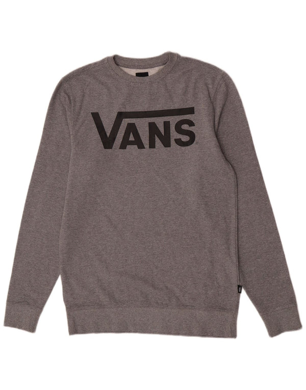 Vans Hombre Sudadera Gráfica Jumper Small Gris Algodón