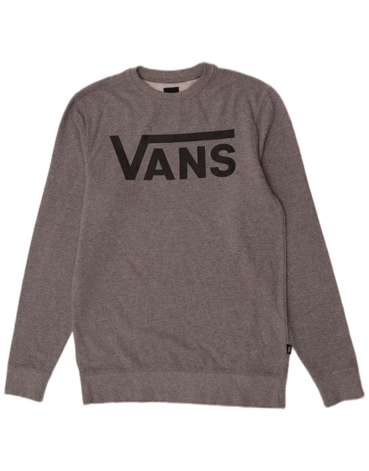 Vans Hombre Sudadera Gráfica Jumper Small Gris Algodón