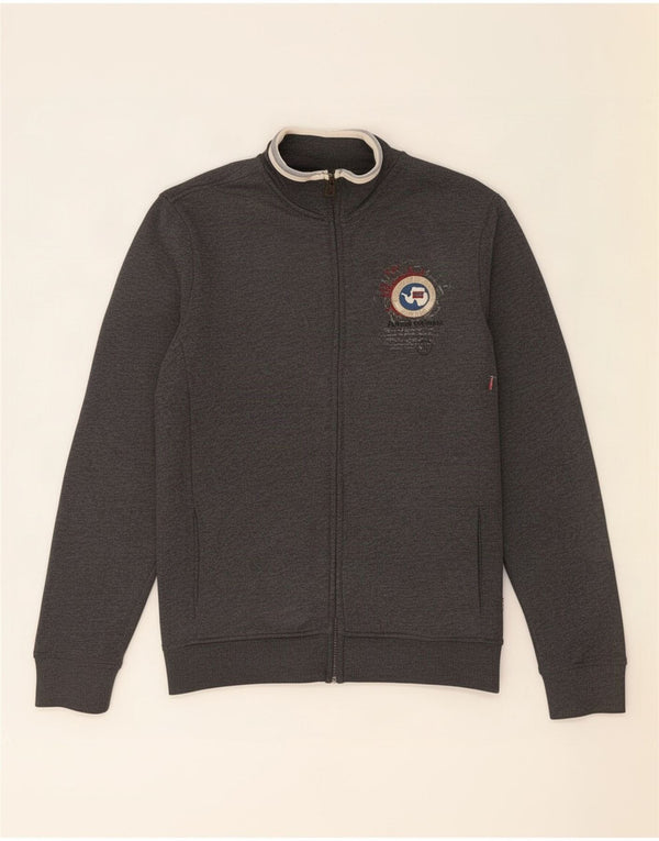 Napapijri Chaqueta De Chándal Con Gráfico Geográfico Para Hombre Algodón Gris Medio
