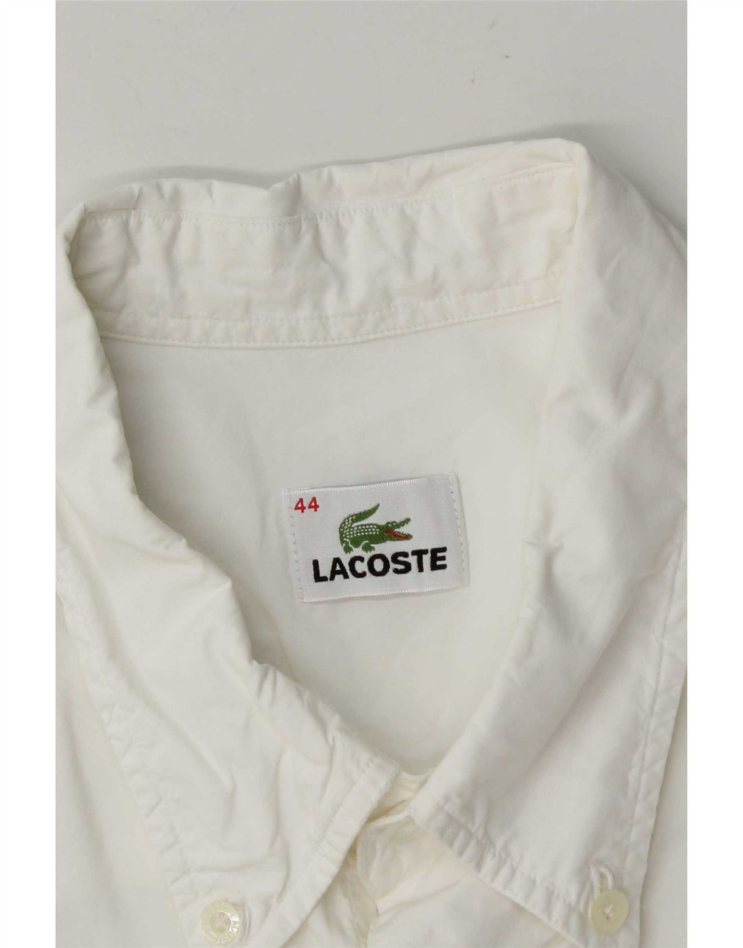 Camisa Lacoste Hombre Manga Corta Talla 44 XL Blanco