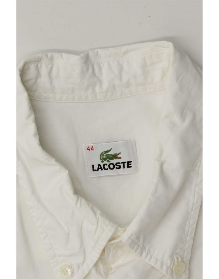 Camisa Lacoste Hombre Manga Corta Talla 44 XL Blanco