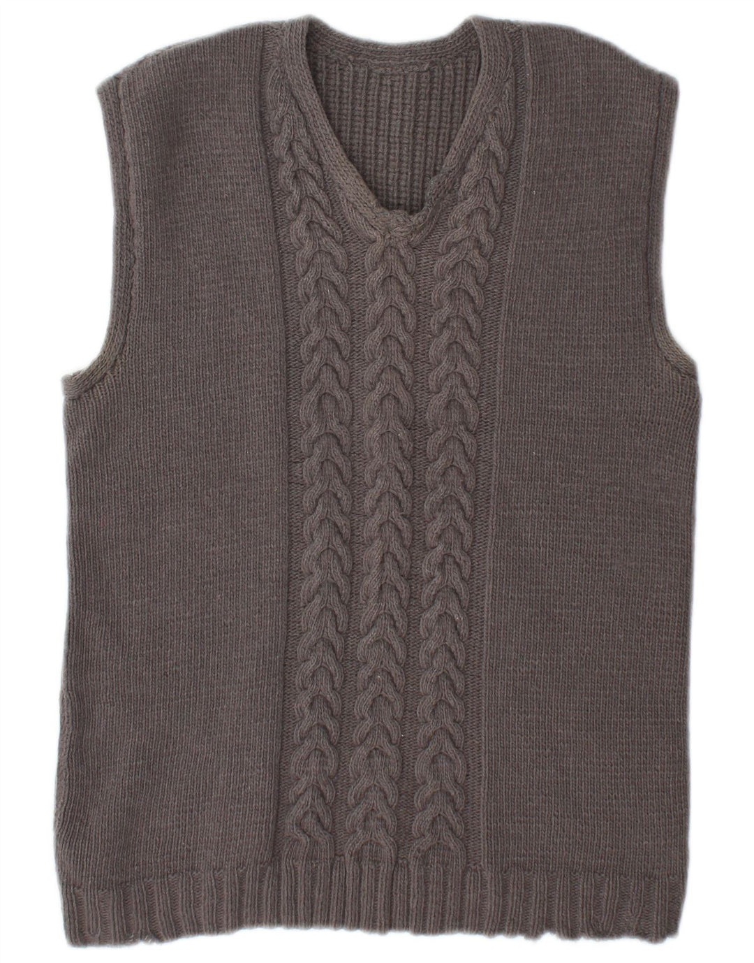Vintage mujer chaleco camiseta sin mangas Reino Unido 14 gris medio