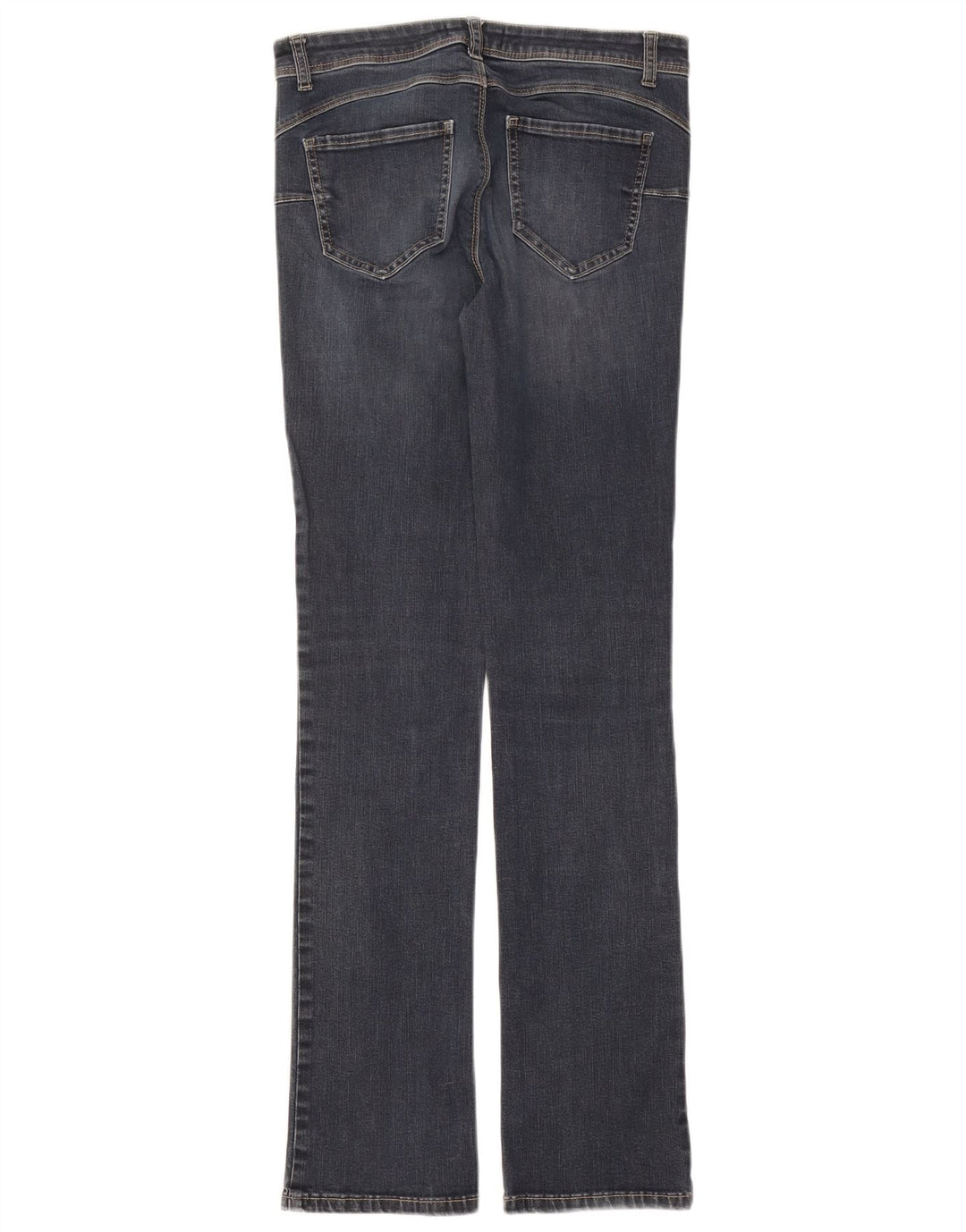 Benetton Vaqueros Pitillo Con Corte Bota W28 L32 Azul