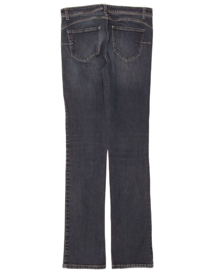 Benetton Vaqueros Pitillo Con Corte Bota W28 L32 Azul