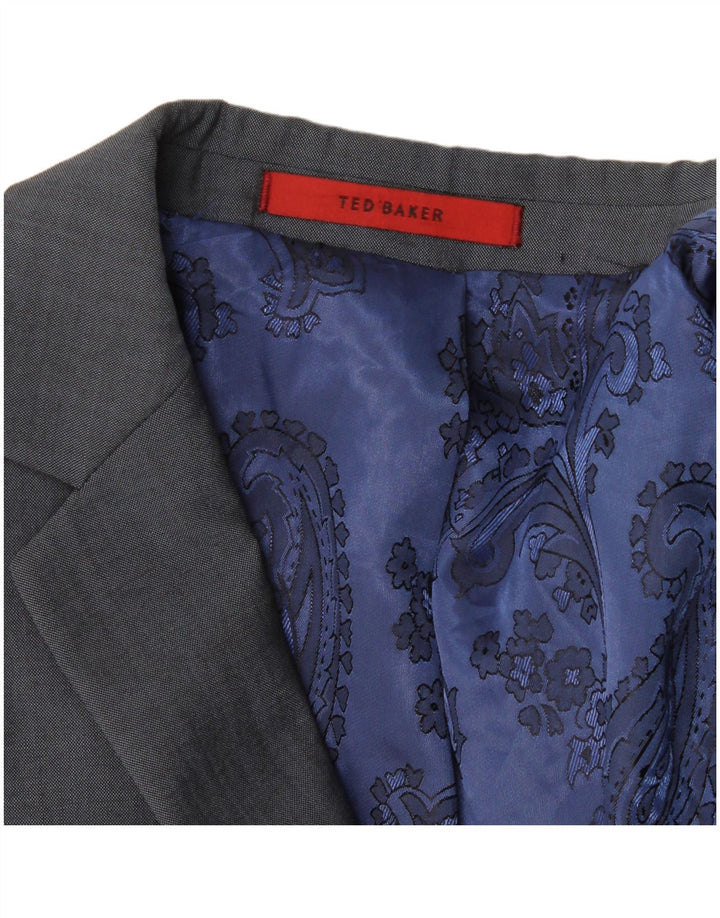 Ted Baker Chaqueta tipo blazer de 2 botones para hombre UK 38 Azul medio