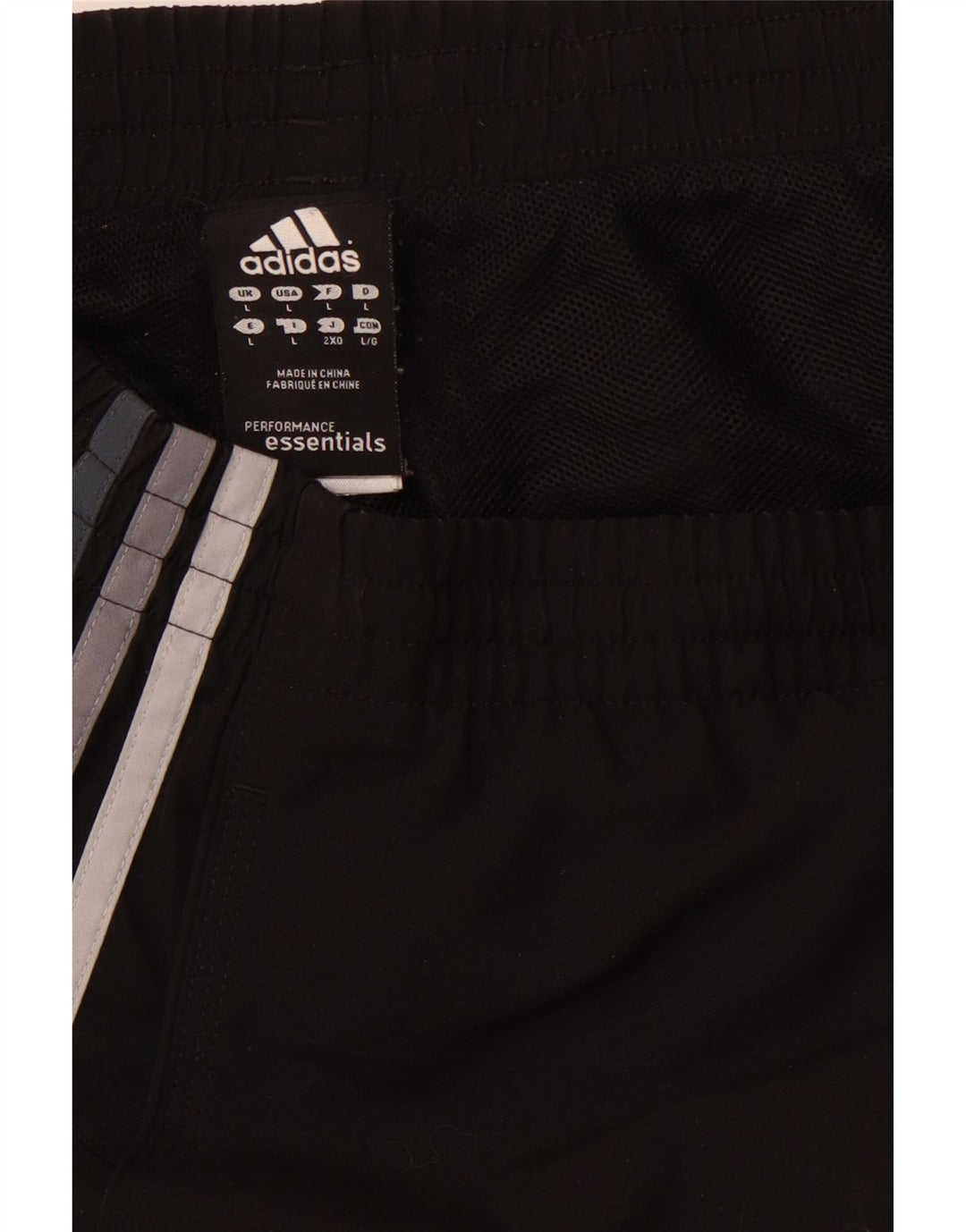 ADIDAS Pantalones cortos deportivos Climalite para hombre Poliéster negro grande