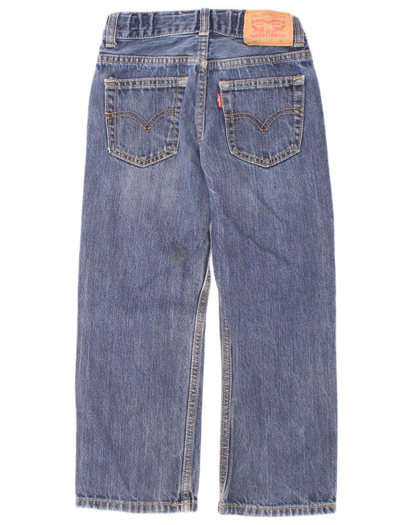 Levi's Boys 505 Regular Fit Straight Jeans 5-6 Years W22 L20 Blue Cotton
