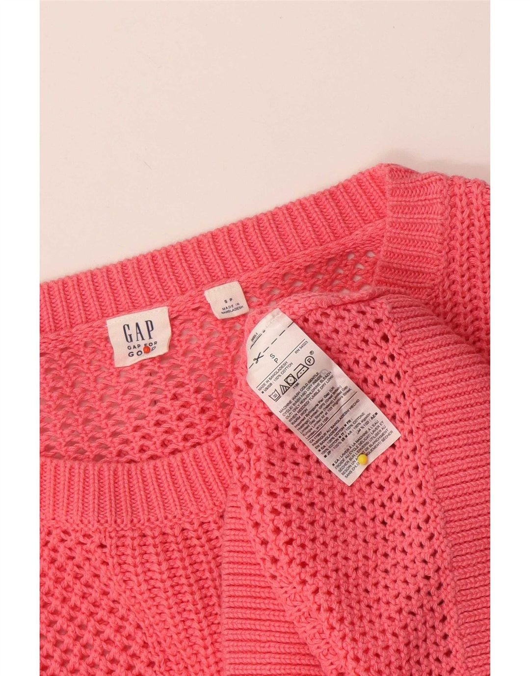 Gap Jersey de Gran Tamaño con Cuello Barco para Mujer UK 10 Small Pink