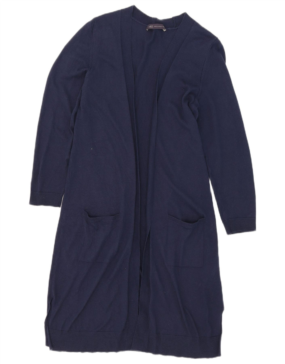 Marks & Spencer - Cárdigan largo para mujer, talla 40, tamaño mediano, azul marino