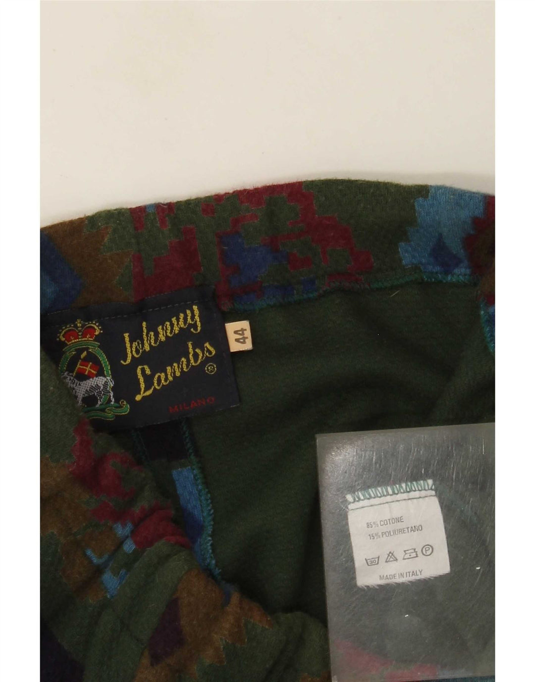 Johnny Lambs Minifalda para mujer IT 44 Mediana W30 Verde Geométrico Azteca