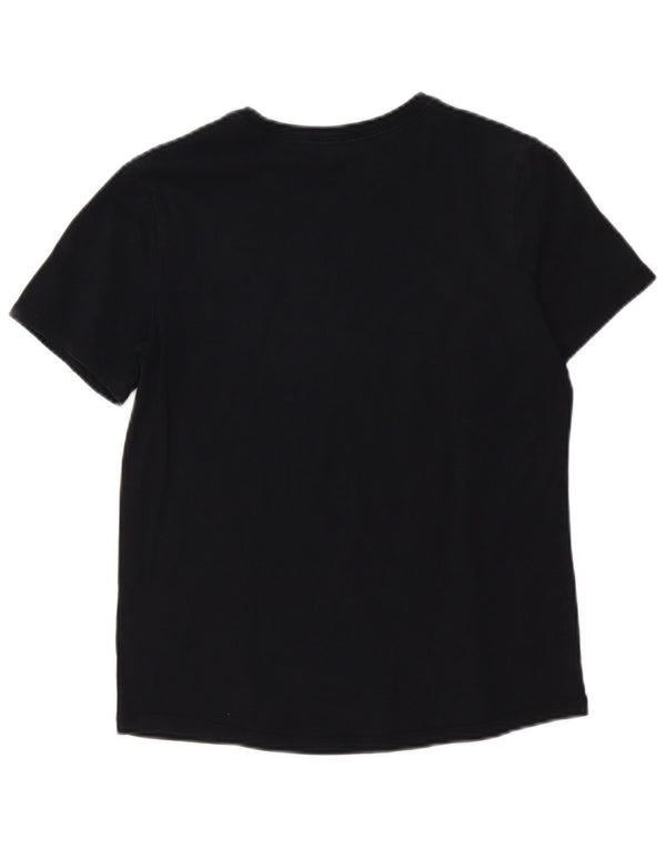 NIKE Camiseta gráfica para mujer Top UK 10 Small Black Cotton