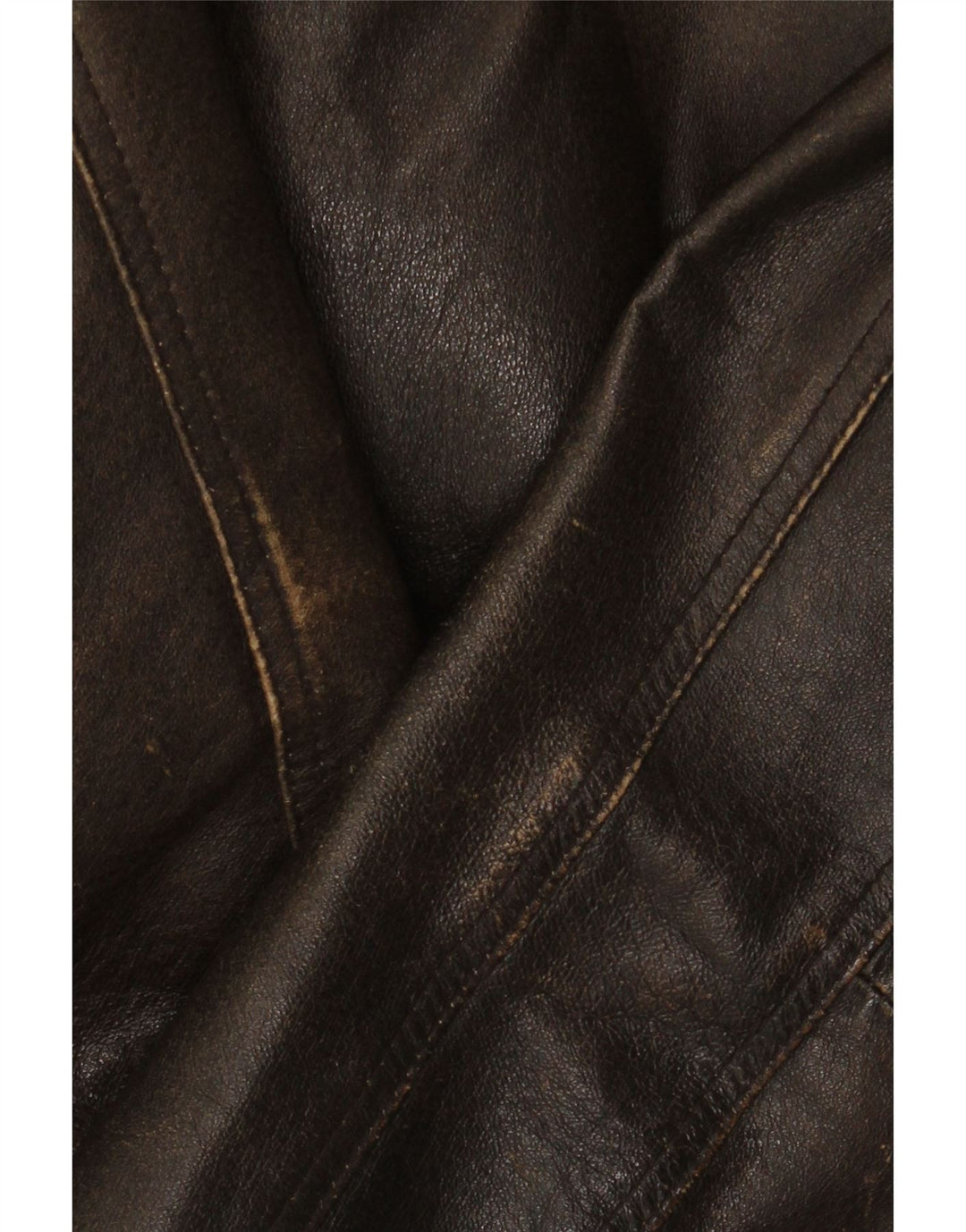 Route 66 Chaqueta de cuero para hombre UK 40 Large Cuero marrón