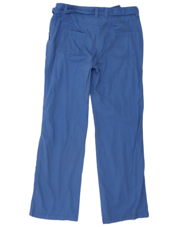 Marks & Spencer Pantalones cargo rectos para mujer UK 40 Large W36 L33 Azul