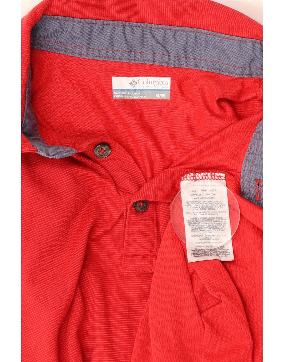 Polo Columbia Omni-Wick para hombre Poliéster a rayas rojas medianas