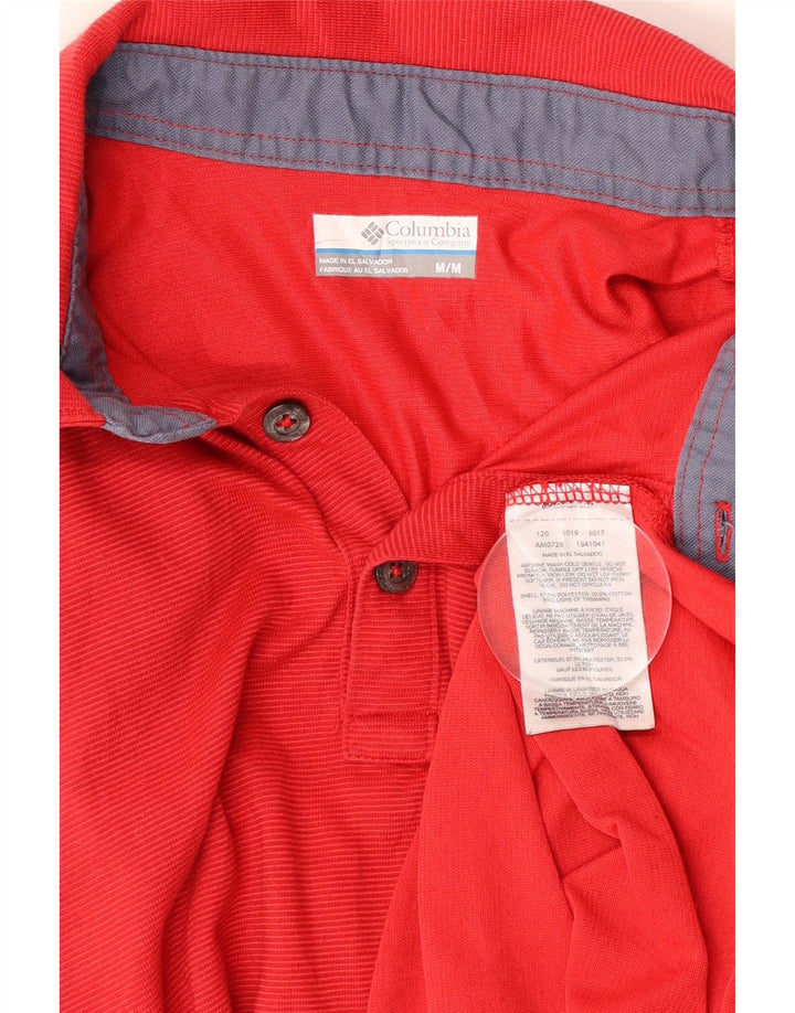Polo Columbia Omni-Wick para hombre Poliéster a rayas rojas medianas