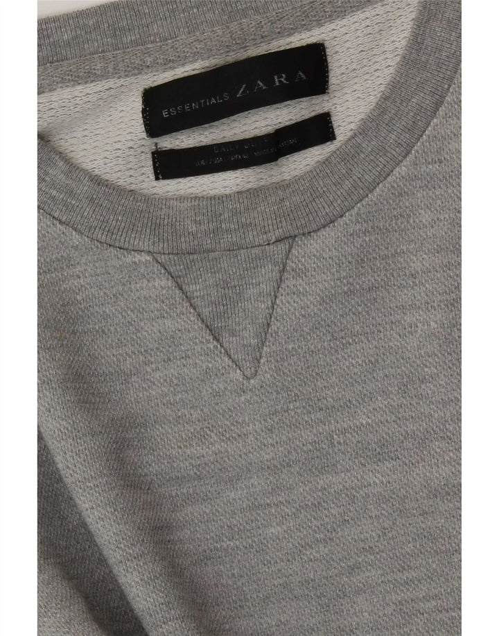 Zara Hombre Sudadera Jumper Grande Gris