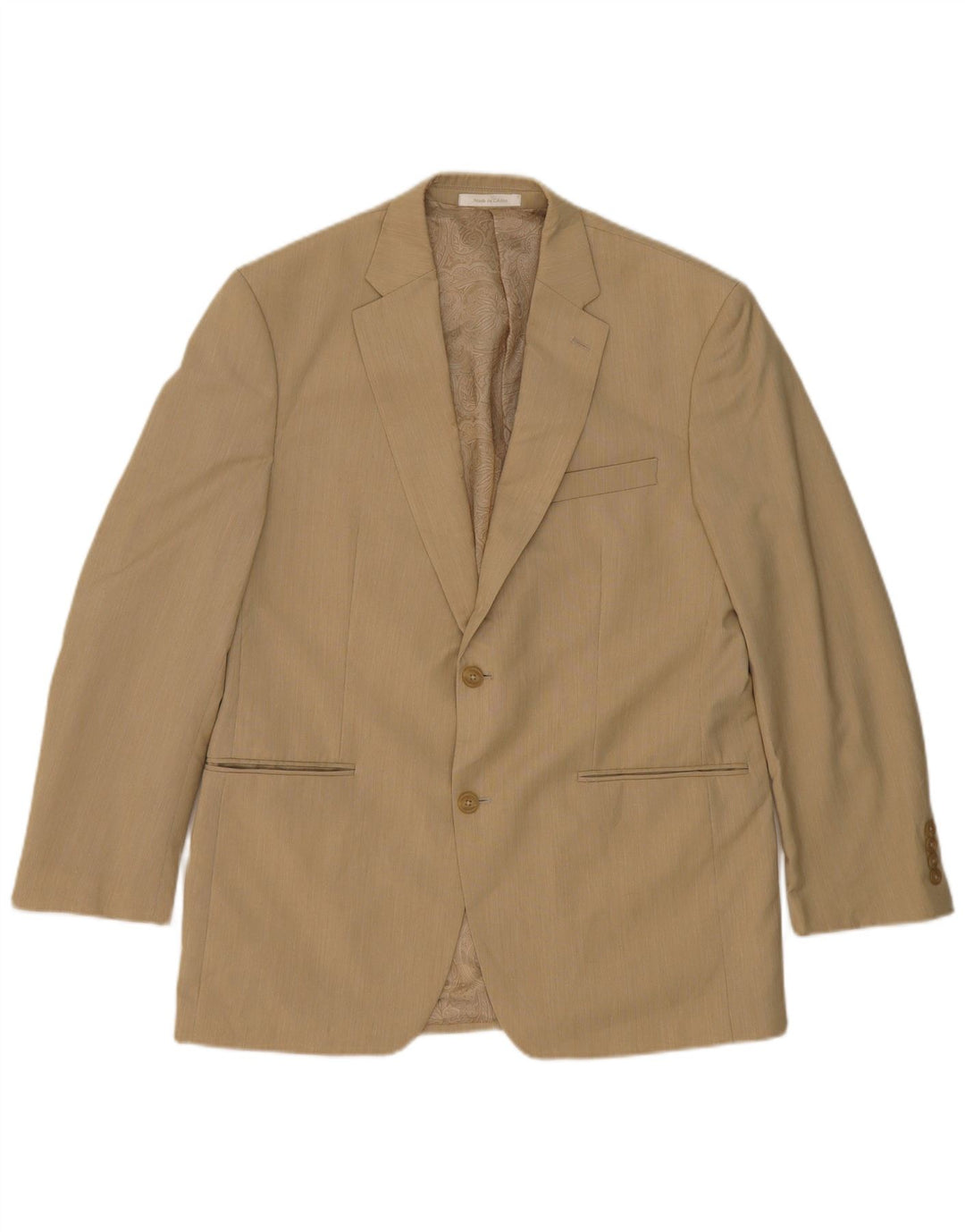 Chaps Chaqueta tipo blazer de 2 botones para hombre UK 40 Large Beige Poliéster