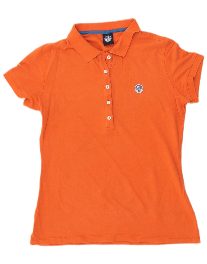 NORTH SAILS Polo para mujer UK 42 Mediano Naranja
