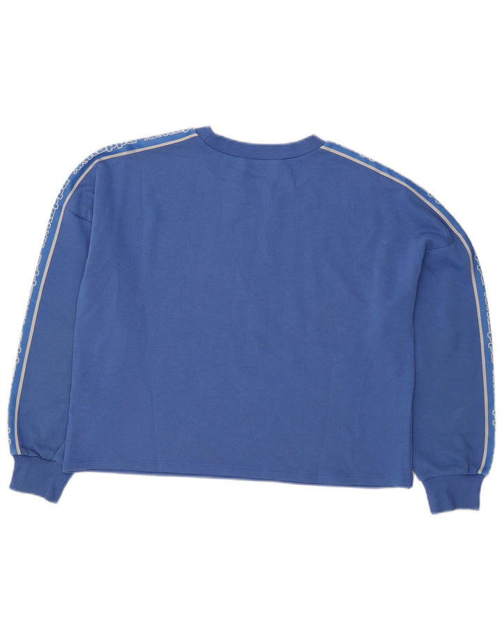 Kappa Mujer Tezenis Graphic Sudadera De Gran Tamaño Jersey UK 44 Azul Medio