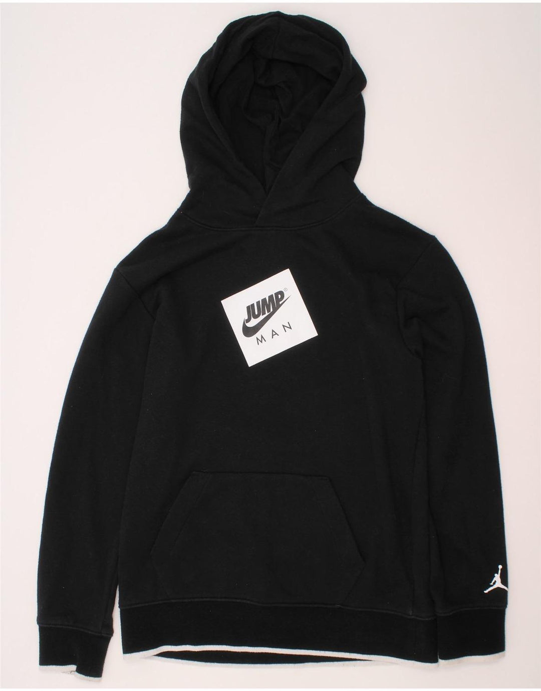 JORDAN Sudadera con capucha estampada para niños 12-13 años Grande Algodón negro