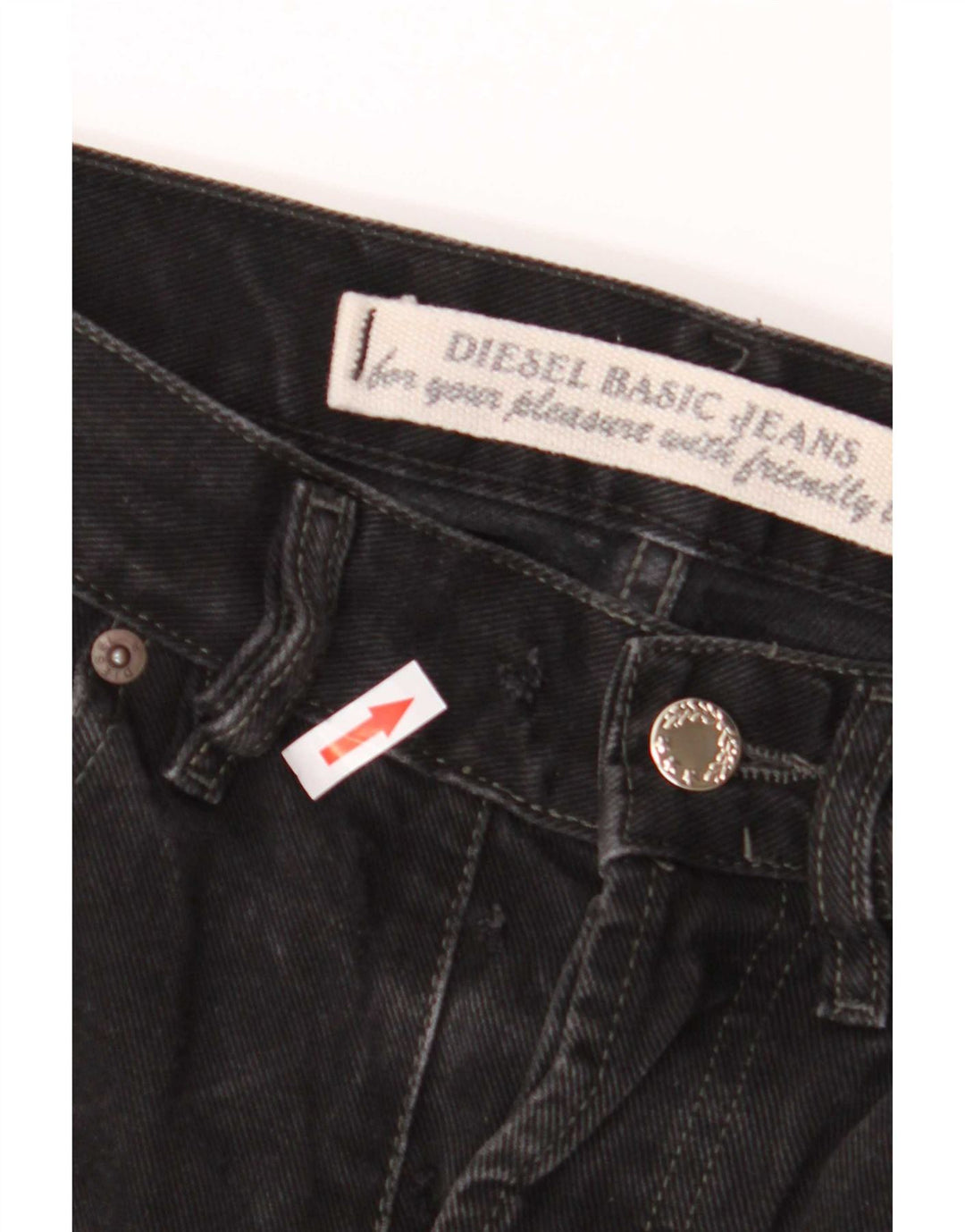 Diesel Hombre Zathan Vaqueros Rectos W29 L32 Algodón Negro