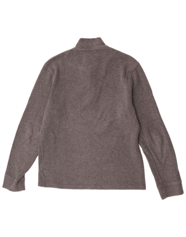 Calvin Klein Mens Zip Neck Sweatshirt Jumper Small Grey Cotton