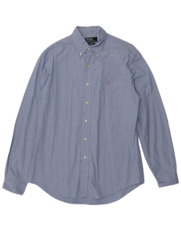 Polo Ralph Lauren Mens Custom Fit Shirt Size 40/41 16 Large Blue
