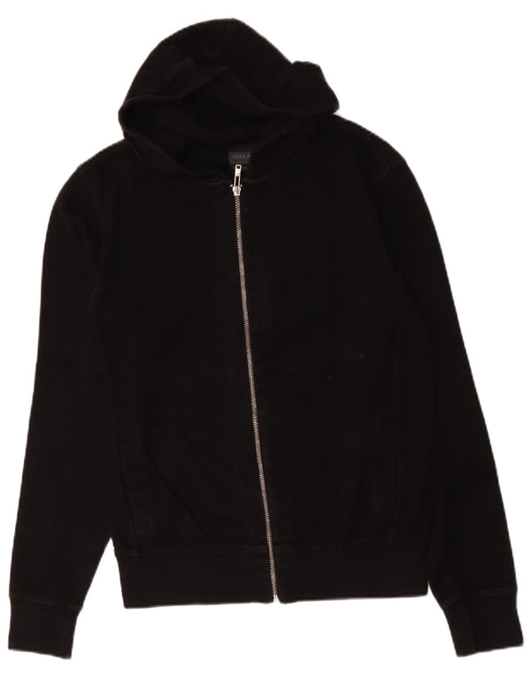 Zara Hombre Sudadera Con Capucha Y Cremallera Mediana Algodón Negro