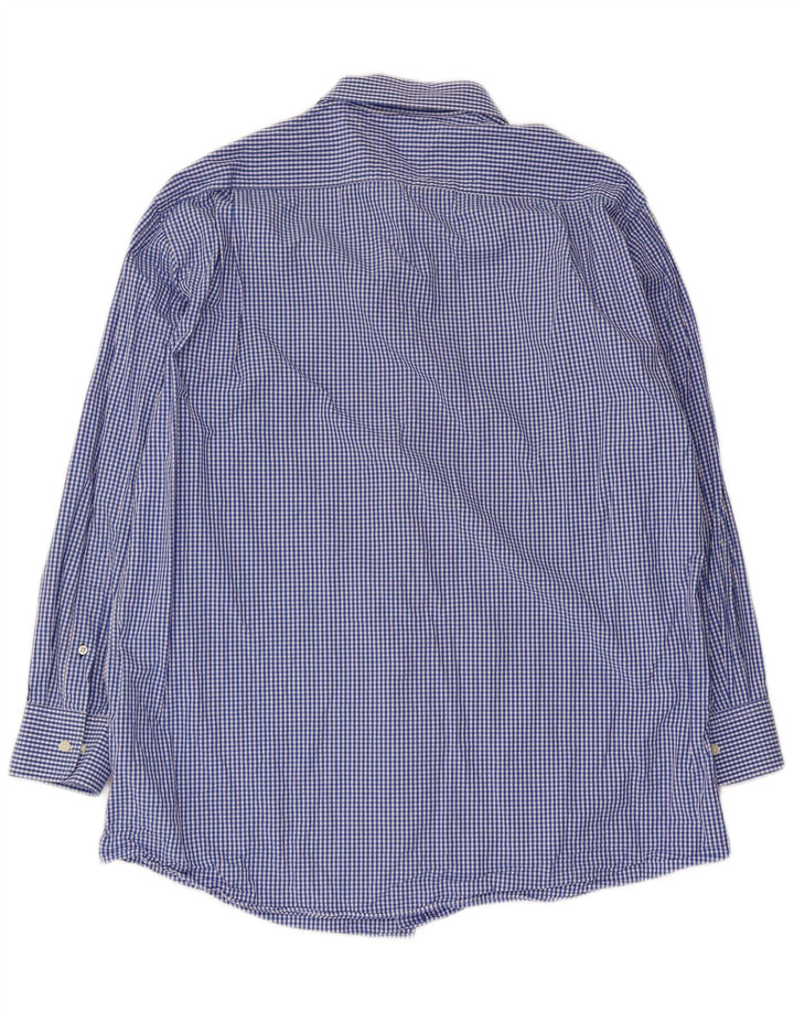 Tommy Hilfiger Camisa de ajuste regular para hombre talla 16 1/2 grande azul guinga