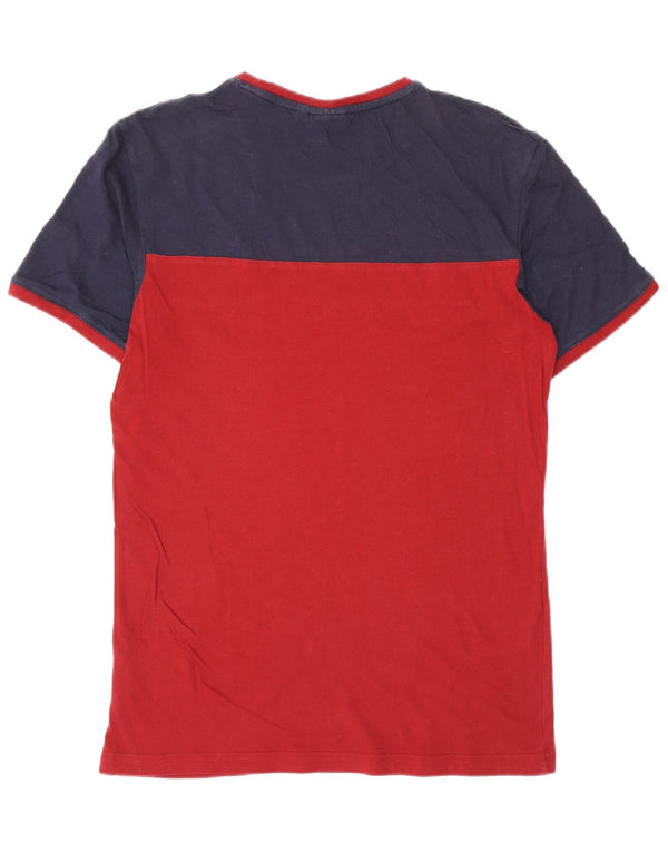 Fila Hombre Camiseta Top Small Rojo Colorblock Algodón