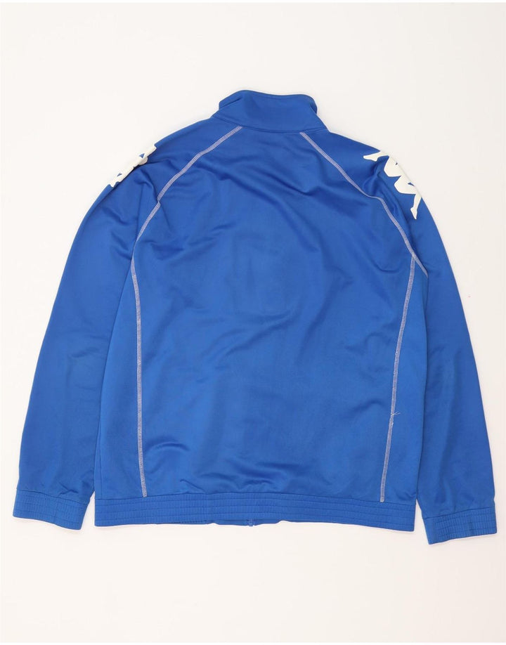 KAPPA Hombre Gráfico Chándal Top Chaqueta XL Poliéster Azul