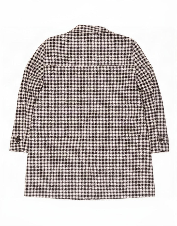 Marks & Spencer Gabardina para mujer UK 40 3XL Poliéster de pata de gallo negro