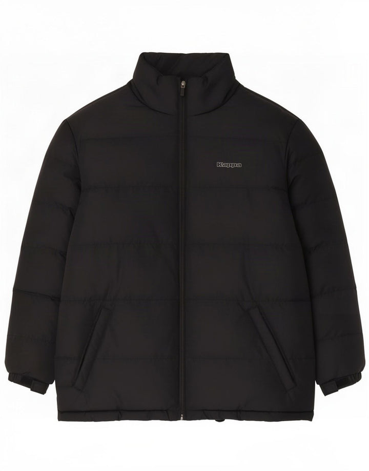 Kappa Chaqueta acolchada con gráfico para niños 13-14 años 2XL Negro Poliéster
