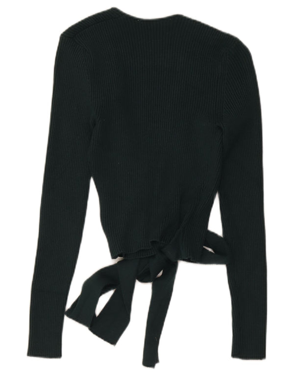 Zara Mujer Wrap Cardigan Top UK 44 Large Viscosa Verde