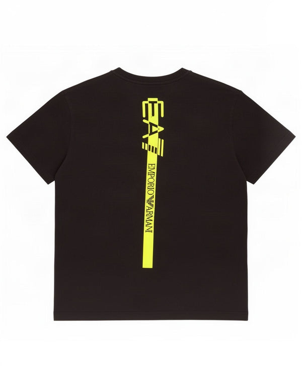 Emporio Armani - Camiseta gráfica para hombre, talla grande, algodón negro