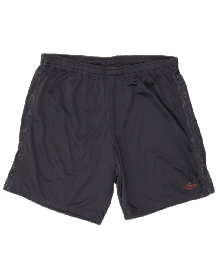 UMBRO Pantalones cortos deportivos para hombre 2XL Azul marino Geométrico Poliéster