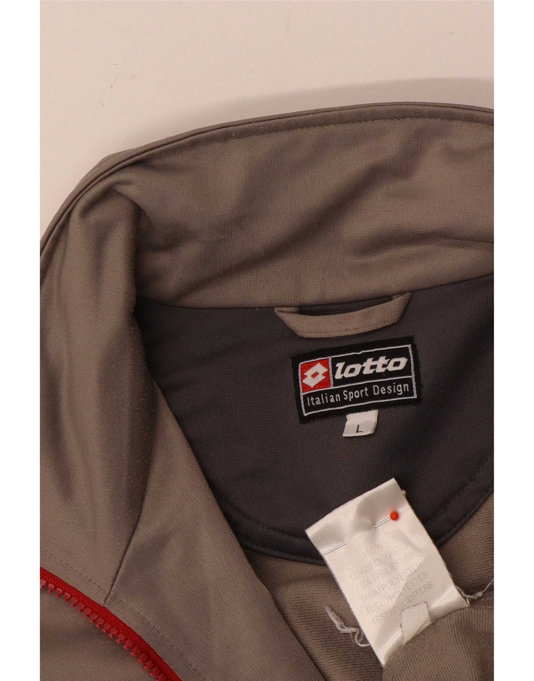Lotto - Chaqueta de chándal para hombre, poliéster gris grande