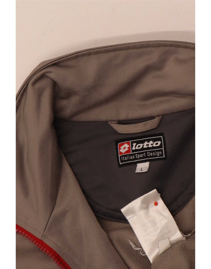 Lotto - Chaqueta de chándal para hombre, poliéster gris grande