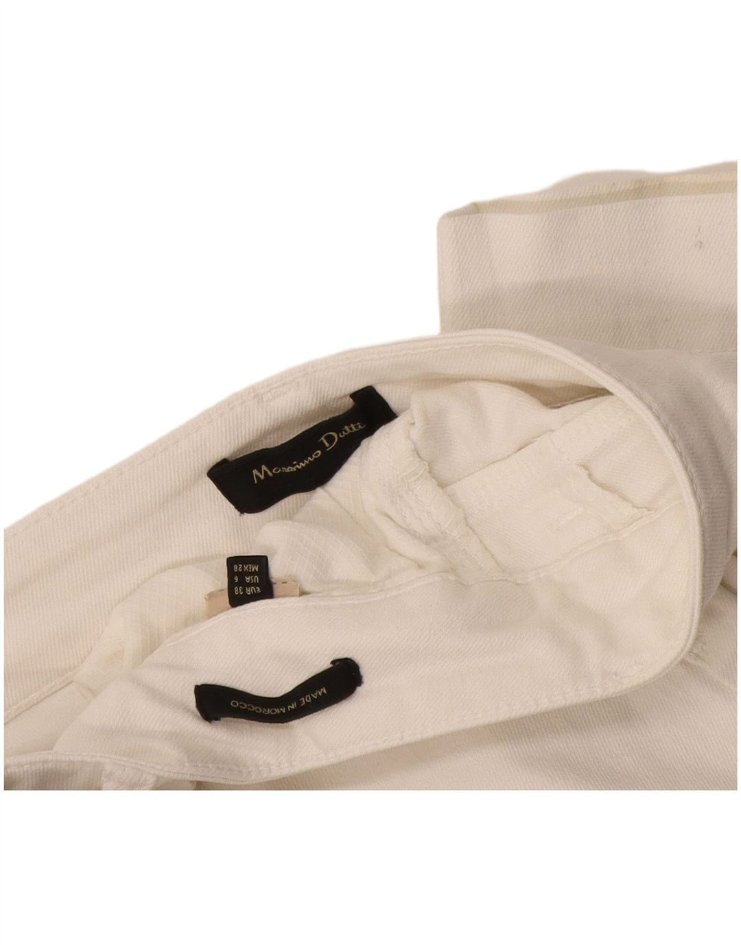 Massimo Dutti Vaqueros Cortos Mujer EU 38 Small W28 L25 Blanco