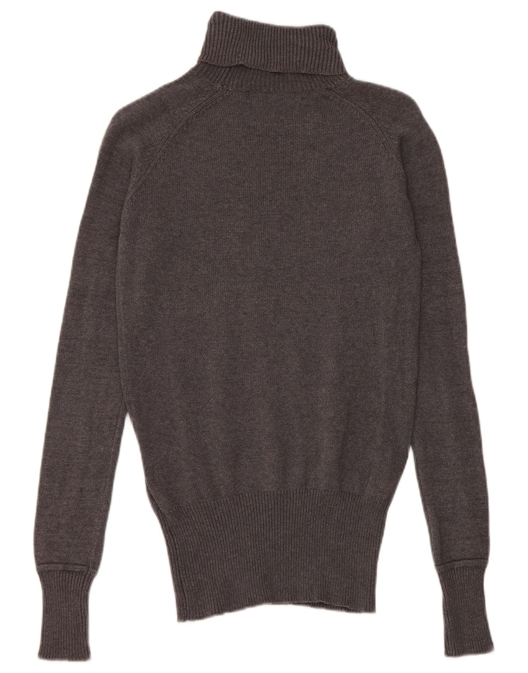 Zara - Jersey con cuello vuelto para mujer, talla 40, algodón gris medio