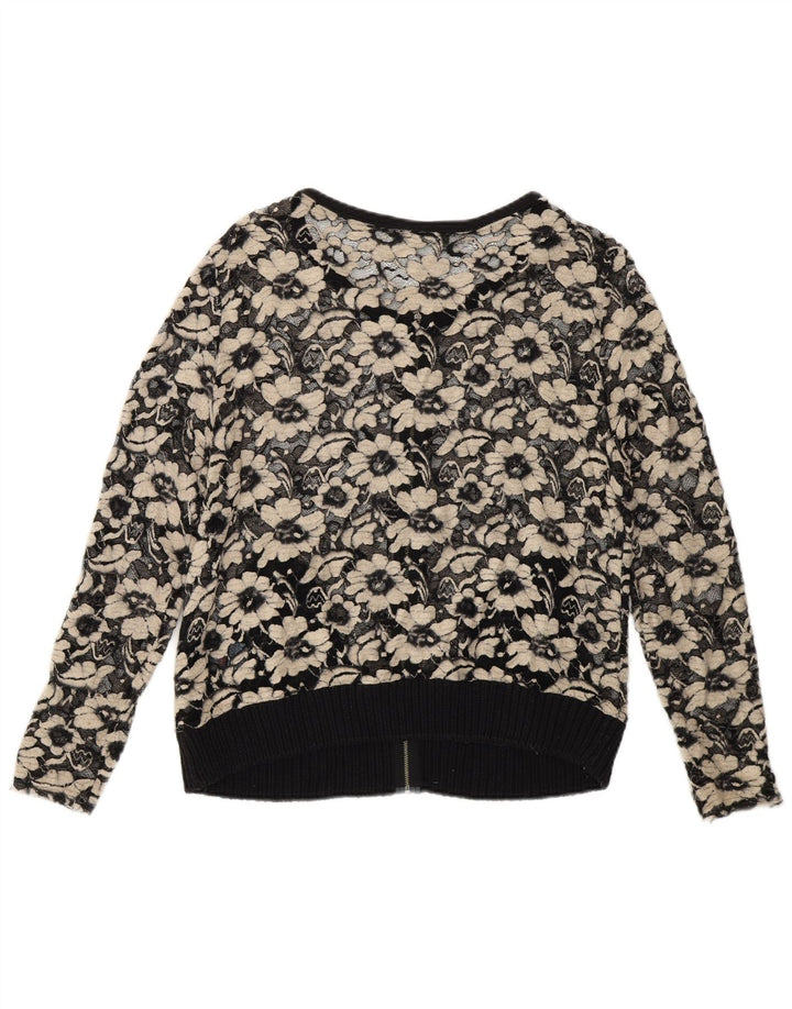 MINT VELVET Cárdigan transparente para mujer UK 44 Viscosa negra mediana