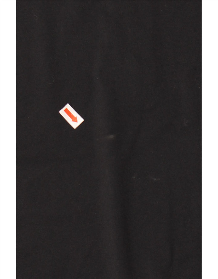 CALVIN KLEIN Mens Golf Graphic Zip Neck Pullover Chándal Top Grande Negro