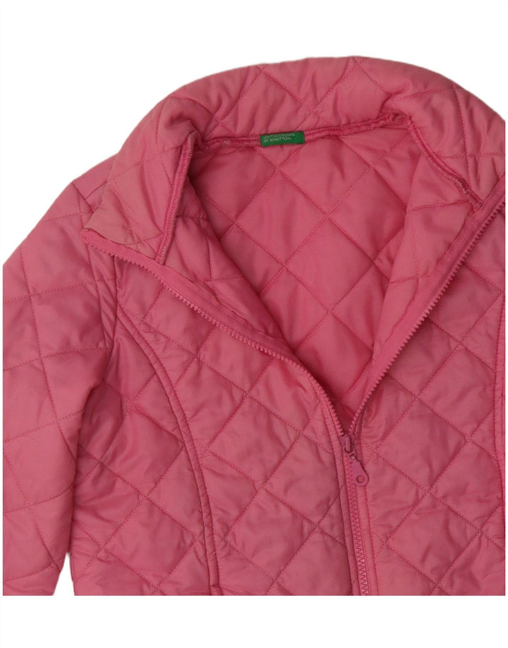 BENETTON Chaqueta acolchada para mujer UK 8 Small Pink