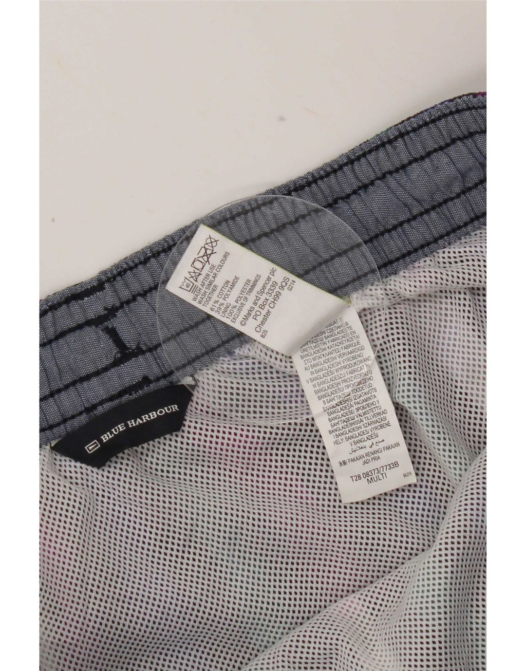 Marks & Spencer Bañador para Hombre de algodón a Cuadros Multicolor Grande
