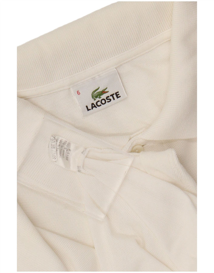 LACOSTE Polo para hombre Talla 6 XL Algodón blanco
