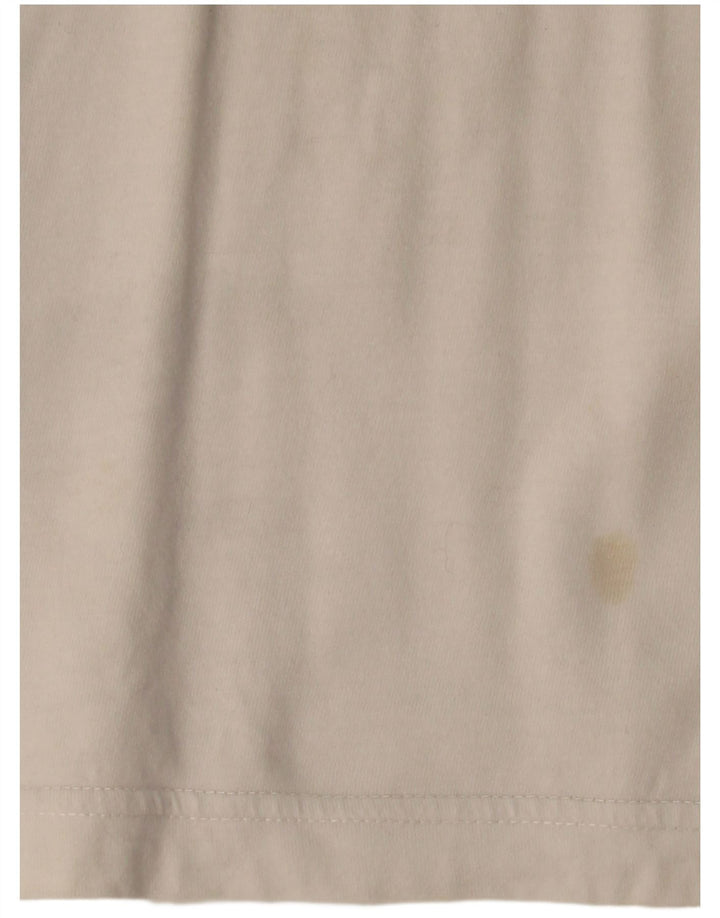 FILA Camiseta gráfica para hombre Top grande de algodón con bloques de color blanco