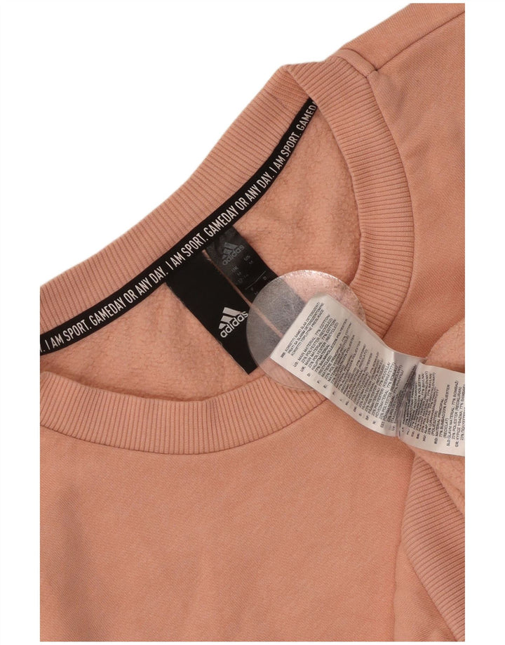 ADIDAS Sudadera gráfica para mujer Jumper UK 12/14 Algodón rosa medio