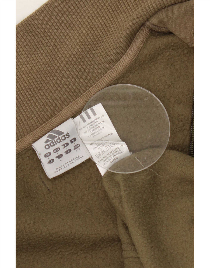 Adidas Hombre Chándal Top Chaqueta Grande Caqui Algodón