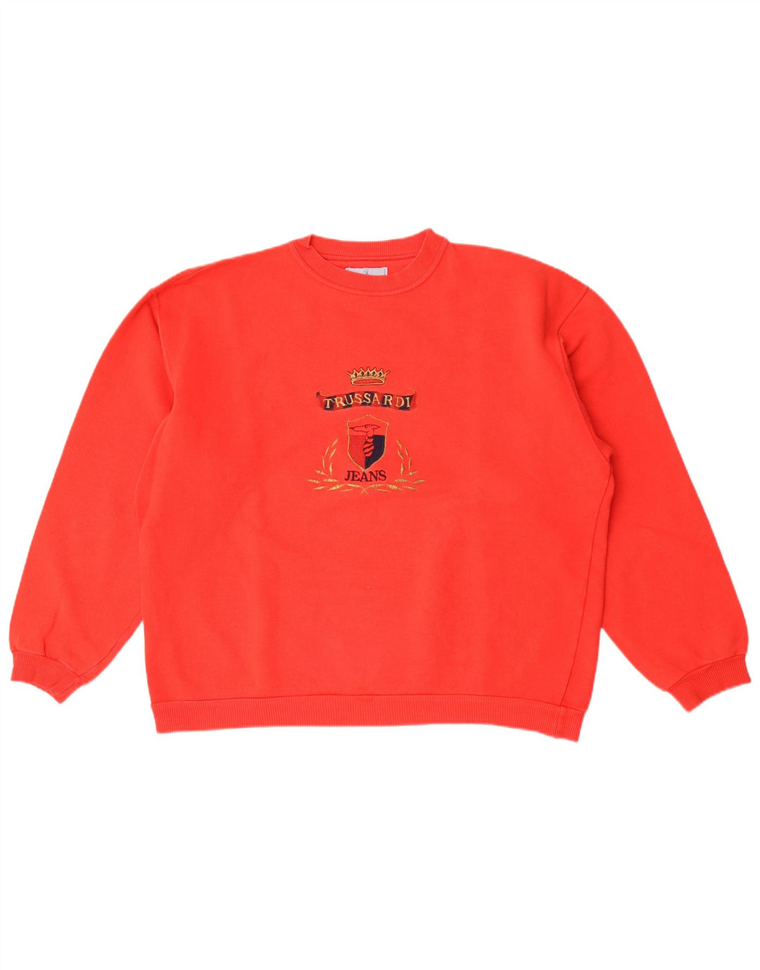 Trussardi Jeans Sudadera Estampada Hombre Jersey Mediano Rojo Algodón