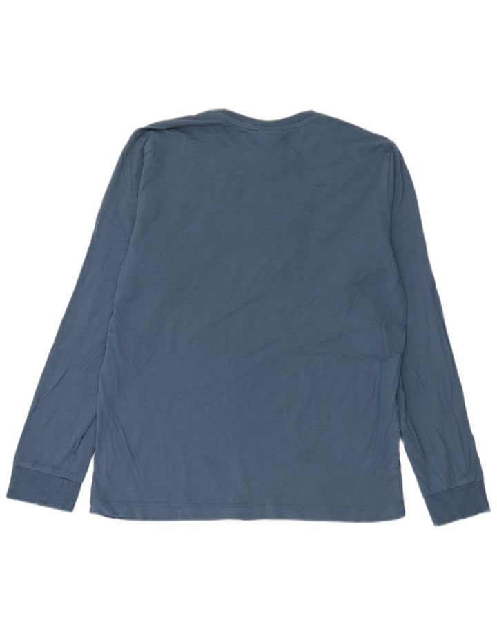 Kappa Hombre Graphic Top Manga Larga Algodón Azul Medio